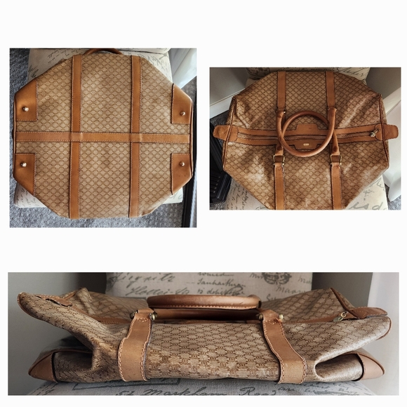 CELINE Macadam Boston Monogram Tan/Cream Duffle Bag UNISEX - Picture 14 of 16